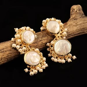 Image of Dainty fresh water Pearl earrings