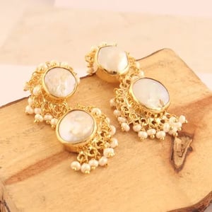 Image of Dainty fresh water Pearl earrings