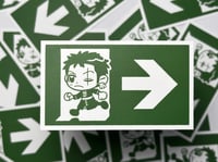 Zoro Exit Sign Sticker