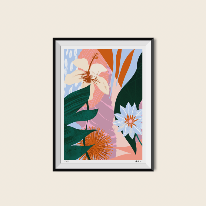 Image of Flower Trio A3 Giclée Print