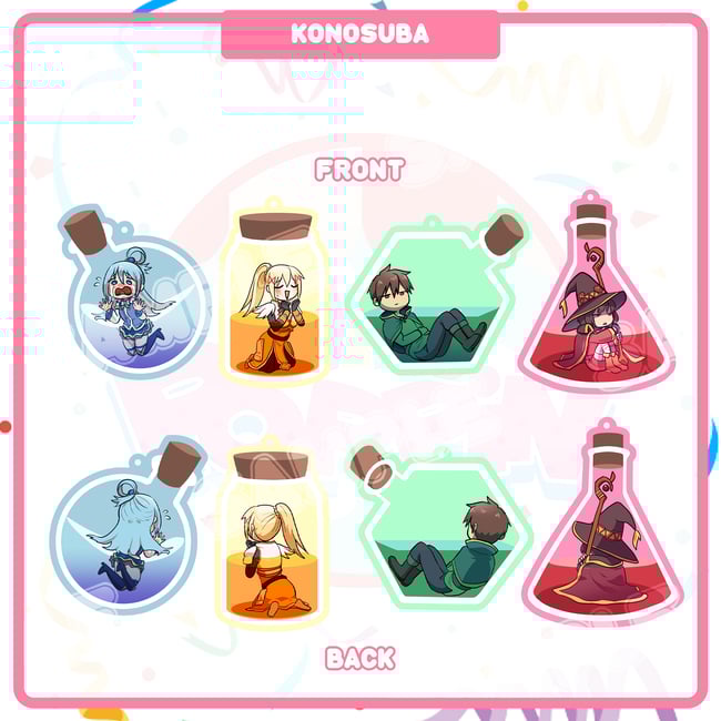 Konosuba Acrylic Charms