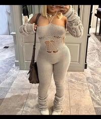 Image 1 of KNITTED STACKED ONEPIECE 