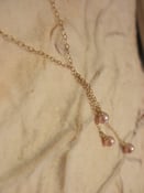 Image of Natural Pink Pearl Waterfall Necklace