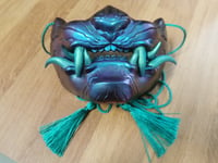 Image 2 of Colorshift Menpo Samurai Mask Blue/Purple with Green Teeth