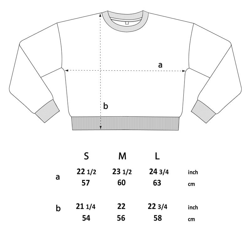 Crow White Cropped Baggy Sweat (RECYCLED)