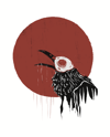 Blood Moon Crow - Silhouette