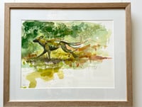 Image 2 of Running dog - Framed original watercolour study