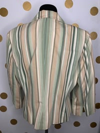 Image 3 of Dalia Green Stripe Blazer - Size: M