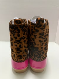 Image 3 of Pink Leopard Rainboots - Size: 7