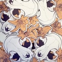 [Stickers] Cat Skull & Lilies