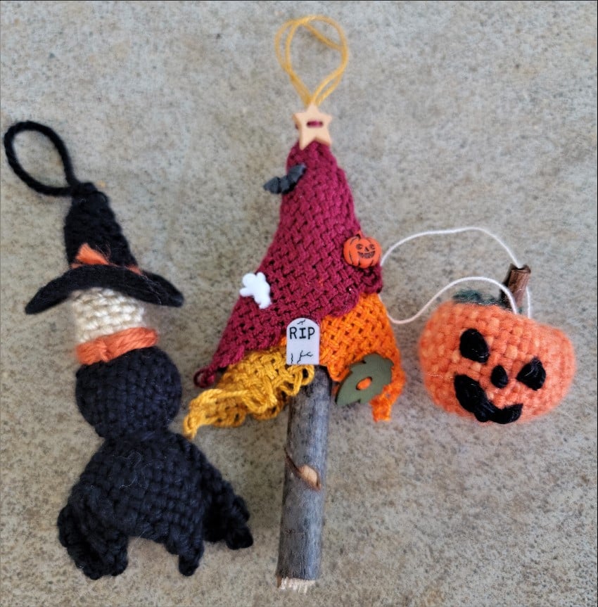 Image of Halloween Trio Ornaments, Limited Edition, Handmade