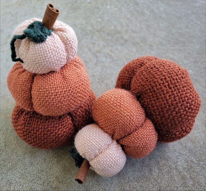 Image of Pumpkin Stack, Soft Sculpture, Handmade