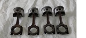Image of 1992 1995 Honda Civic D16Z6 Piston Rod Set P28 1993 1994 SOHC Pistons Rods