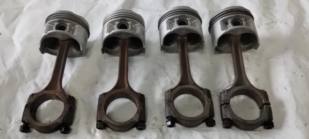 Image of 1992 1995 Honda Civic D16Z6 Piston Rod Set P28 1993 1994 SOHC Pistons Rods