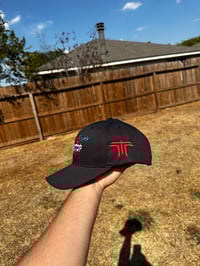 Image 2 of Red & blue flower hat