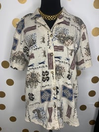 Image 2 of Kap & Co Safari Print Top - Size M