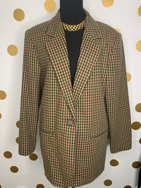 Image 1 of Sag Harbor Brown Plaid Blazer - Size: M/L