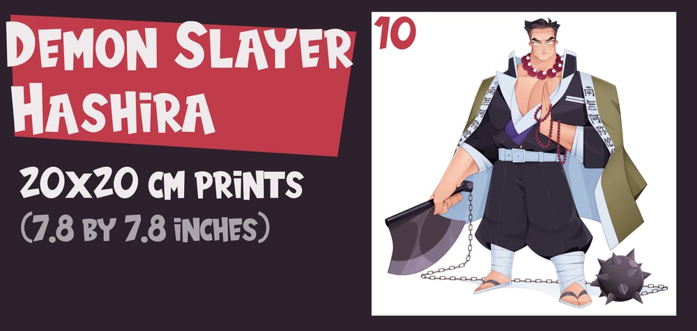 Image of DEMON SLAYER HASHIRA Lineup (Individual Prints)