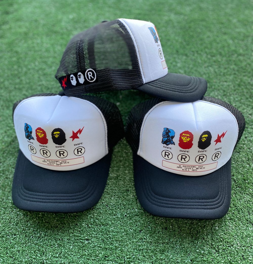 Image of Blk/Wht Ape Concept Trucker