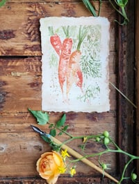 Image 1 of Carrot Harvest -Watercolor Painting 