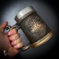 Image 2 of VIKING YGGDRASIL TREE OF LIFE TANKARD