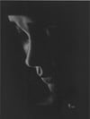 Melancholy - white charcoal on black paper
