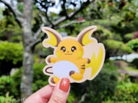 Image 4 of Chonky Pikachu Evolution Stickers | Chonk-e-mon