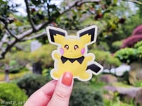 Image 2 of Chonky Pikachu Evolution Stickers | Chonk-e-mon