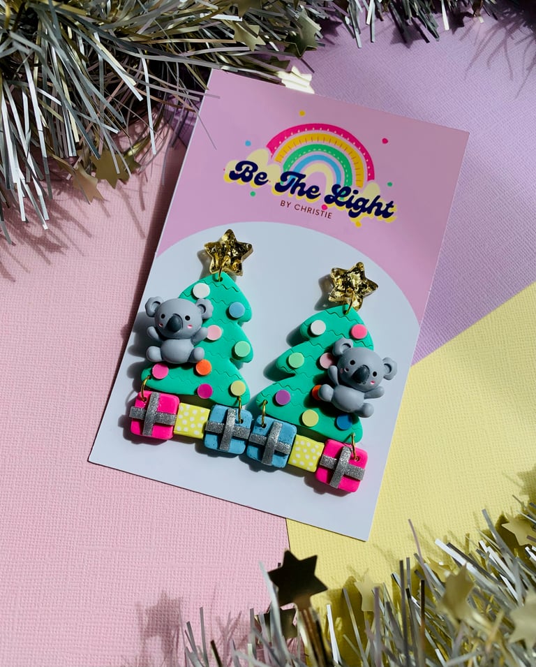 NOVELTY CHRISTMAS TREE GREEN + KOALAS