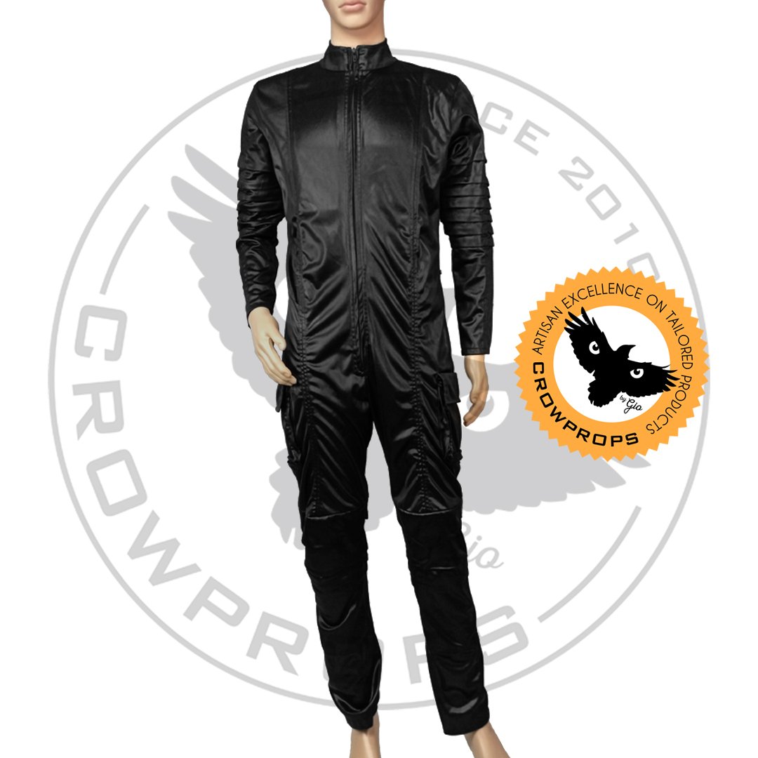 Image of Shinny Black Flightsuit - STANDARD SIZES and TAILORED too, you choose.