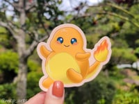 Image 2 of Chonky Charmander Evolution Stickers | Chonk-e-mon