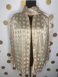 Image 1 of Semi Sheer Gold Blouse - Size 10