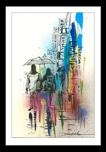 Image of 'Tokyo Streets' - Original painting on paper