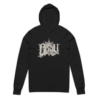 Image 1 of ABSU - LOGO 1994 - HOODED LONG SLEEVE T-SHIRT (VINTAGE WHITE PRINT)