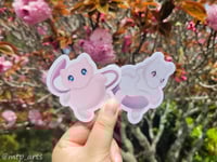 Image 1 of Chonky Mew & Mewtwo Stickers | Chonk-e-mon