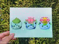 Bulbasaur Evolution Planter Art Print