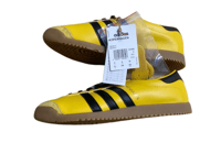 Image of adidas Kopenhagen Yellow and Black Leather Trainers Size 8 