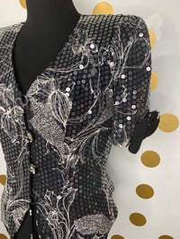 Image 3 of Black Sequin Blazer - Size: 8