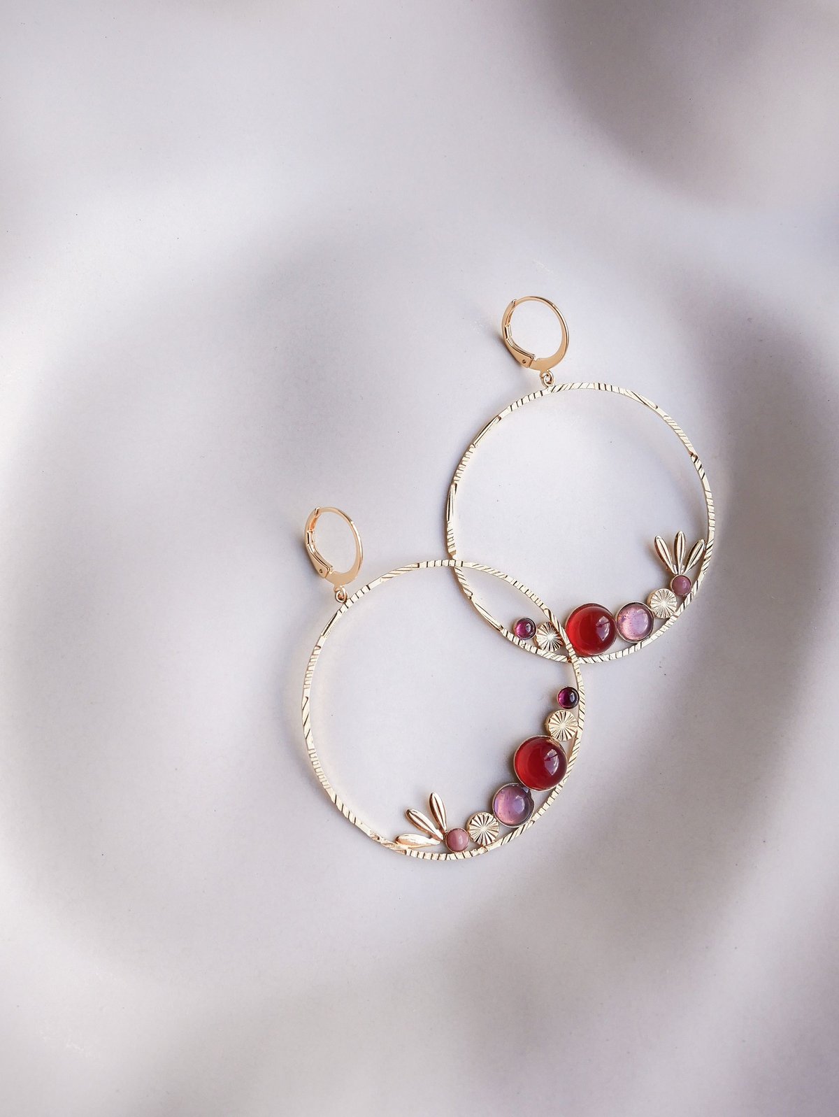 Image of Grandes Boucles d'Oreilles COCO - Rouge