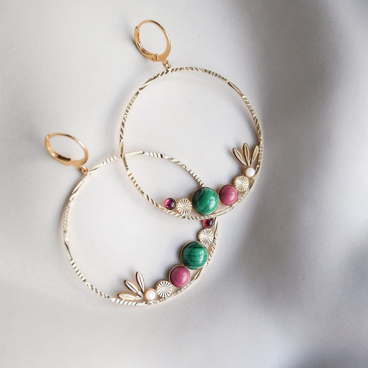 Image of Grandes Boucles d'Oreilles COCO - Vert