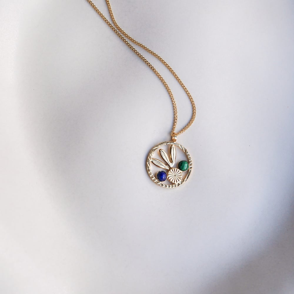 Image of Collier COCO - Bleu/Vert