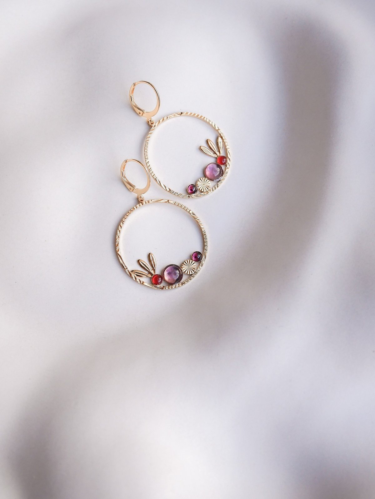 Image of Boucles d'Oreilles COCO Medium - Violet