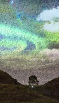 Image 3 of  Sycamore Gap Tree  Aurora Through The Time  Wooden Frame with Print 