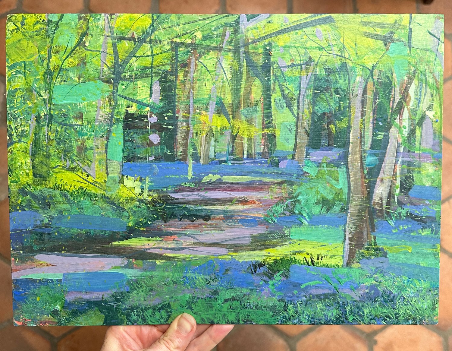 Image of Bluebell woods 2 - plein air study