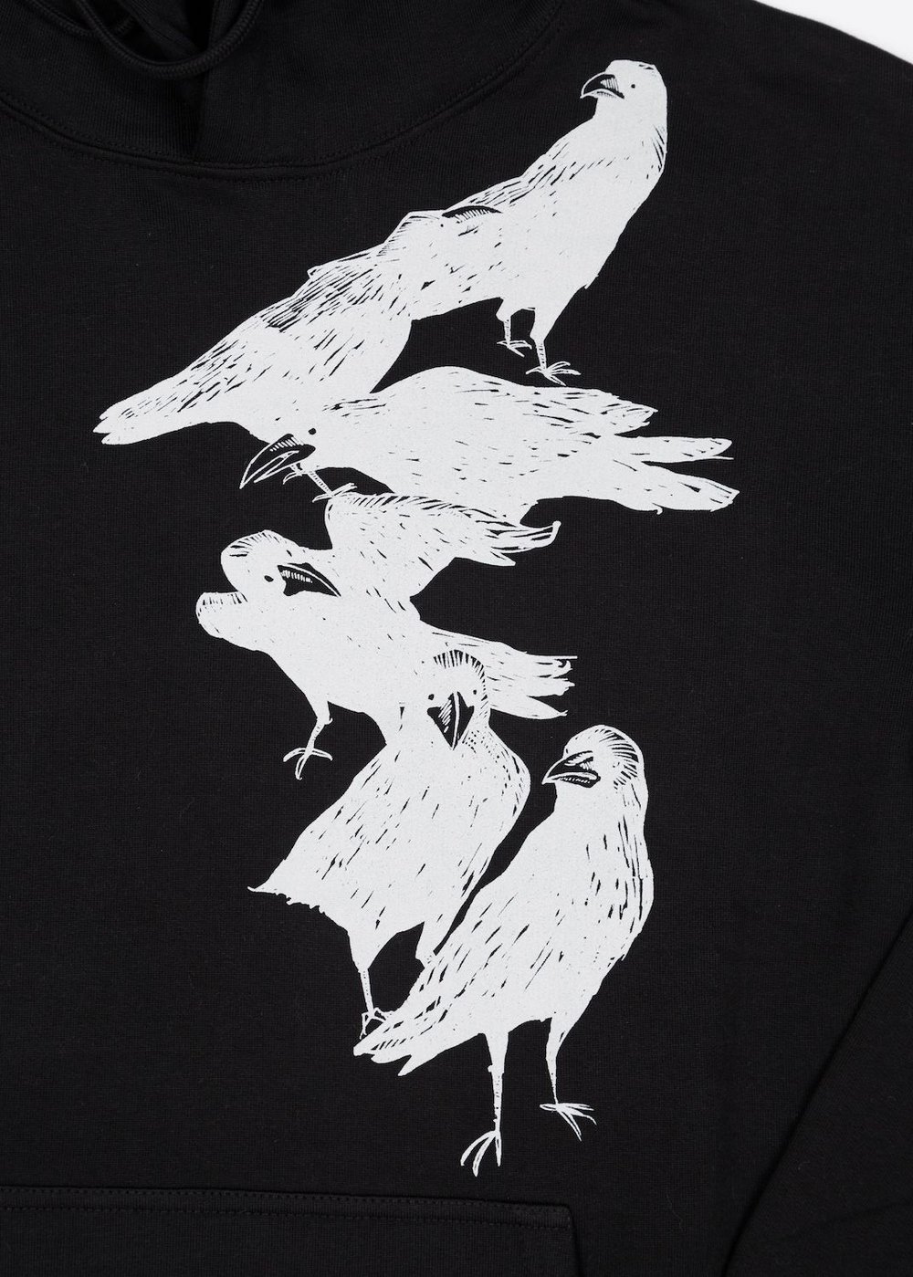 Crow Heavy Weight Unisex Drop Shoulder Hood (Organic)