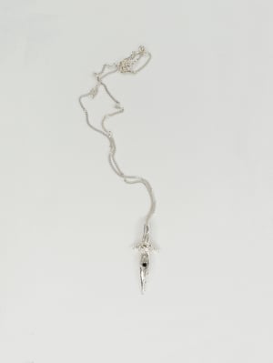 Image of LOKI PATERA - Vorpal Blade Necklace (Black Sapphire)