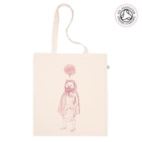 Image 3 of Red Riding Wolf Tote Shopping Bag (Organic)