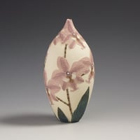 Image 2 of Pink moth orchid sgraffito vessel  