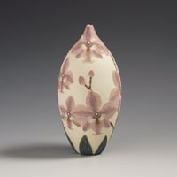 Image 3 of Pink moth orchid sgraffito vessel  