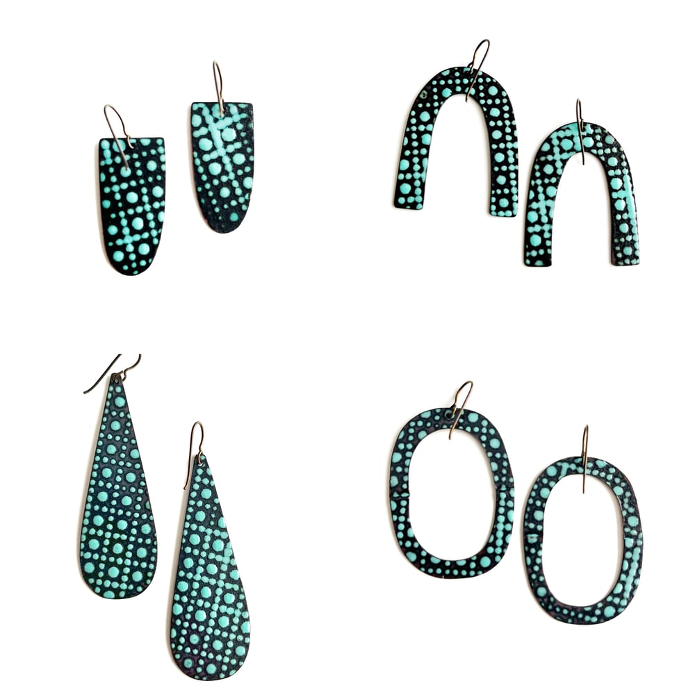 Image of Statement Enamel Earrings- Choose your color!